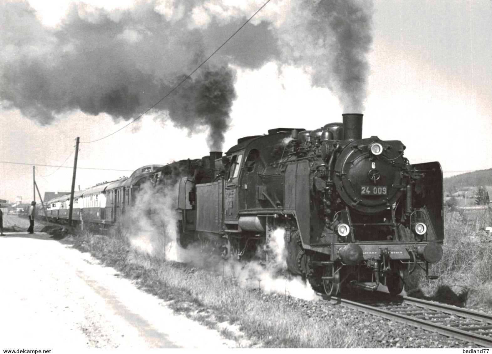 Locomotive Allemande - DB Dampflokomotive - 24 009 U. 083 Mit Den FEK Rheingoldzug Bei Lengerich (TWEB)  4-80 - H.Palmer - Railway