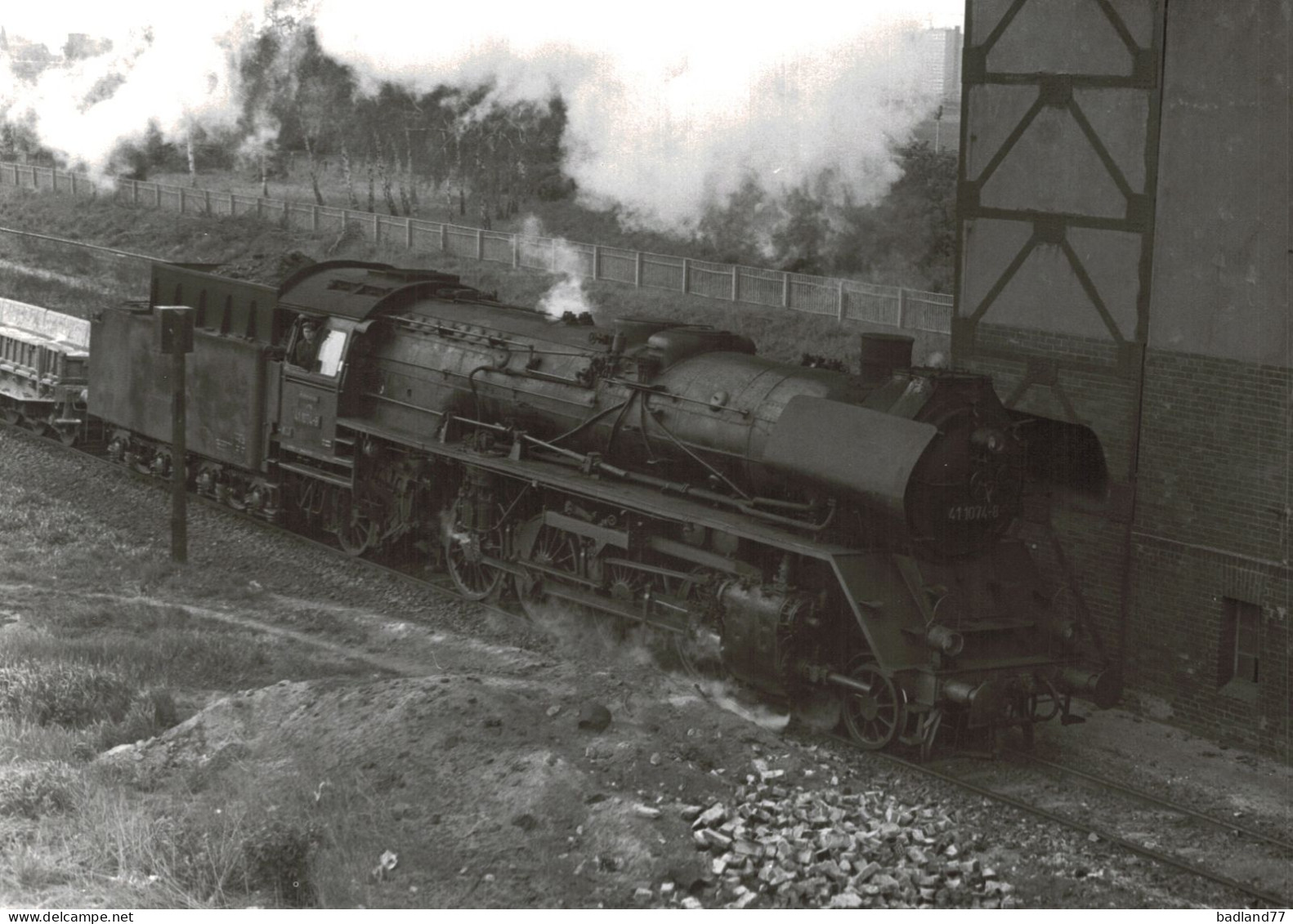 Locomotive Allemande - DB Dampflokomotive - 41 1074 Ng. Magdeburg-Rothensee  5-80 -  H.Palmer - Chemin De Fer