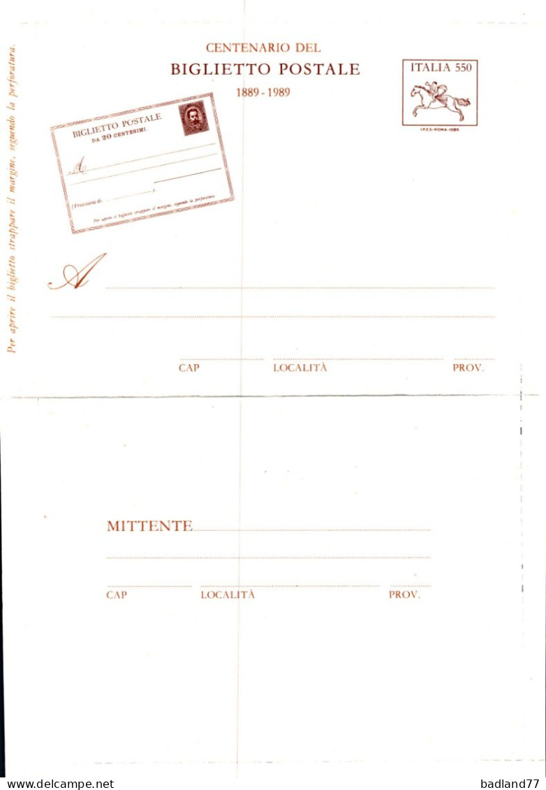 Italia - Biglietto Postale - 550 - Ohne Zuordnung