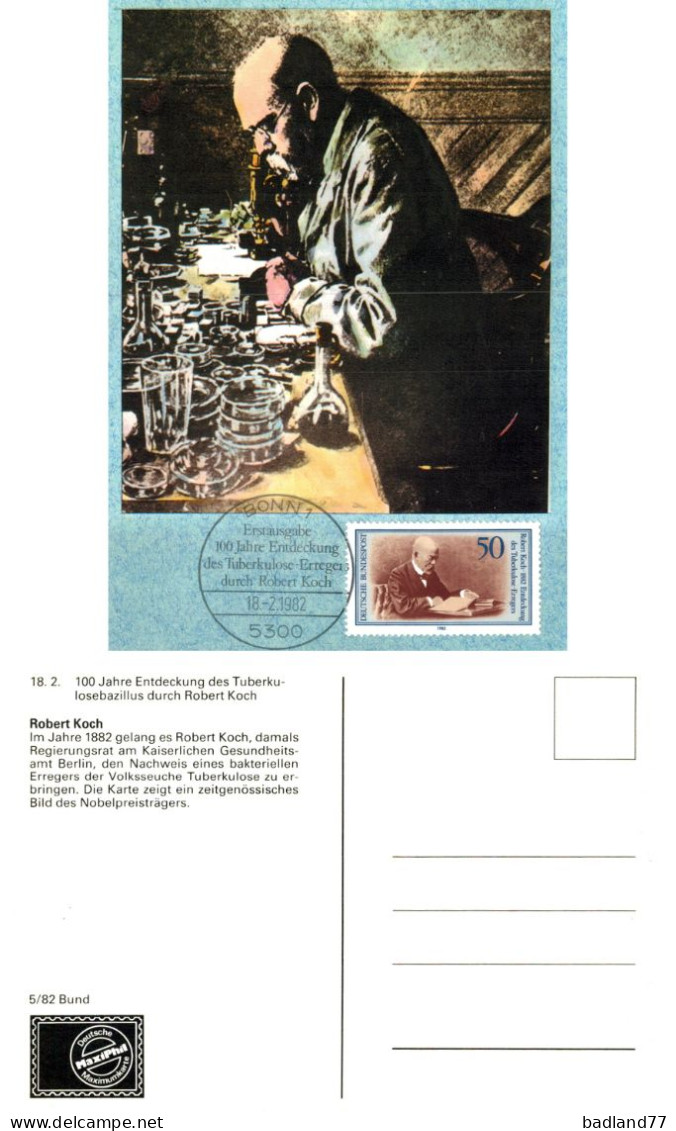 Deutsche Bundespost - Robert Koch 1982 - Brieven En Documenten