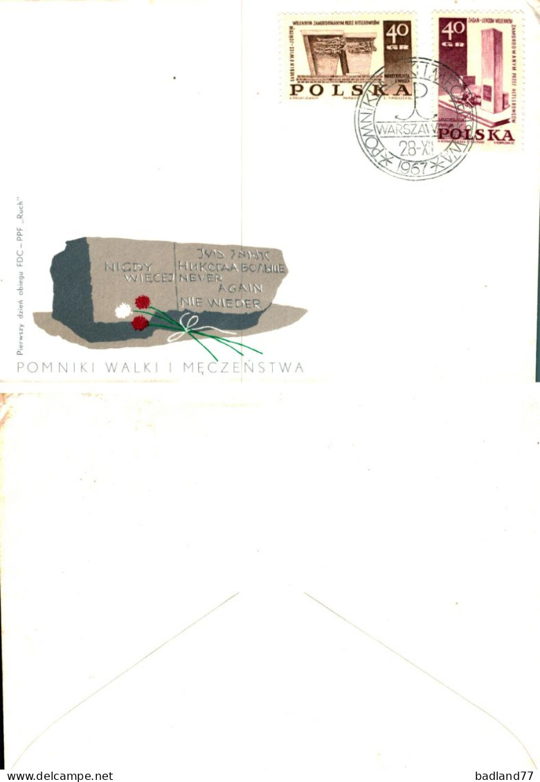 FDC - Polska - Pomniki Walki I Meczenstwa - 1967 - Sonstige & Ohne Zuordnung