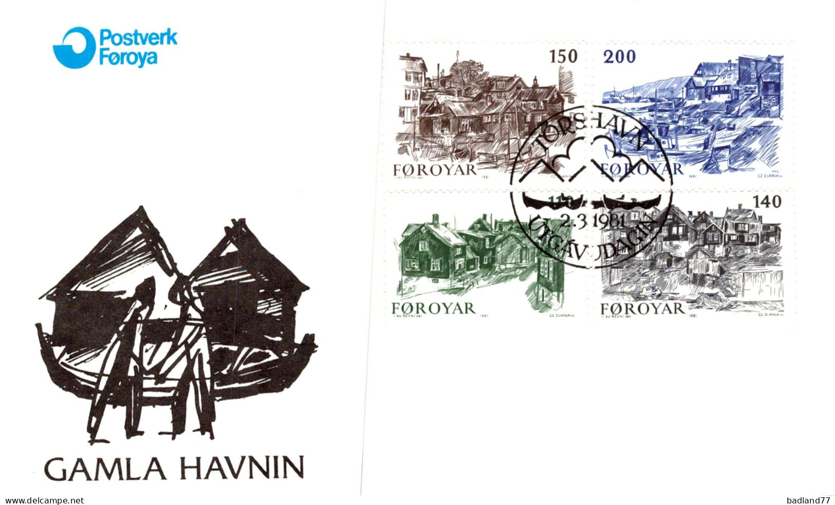 FDC - Foroyar - Gamla Havnin 1981 - Féroé (Iles)