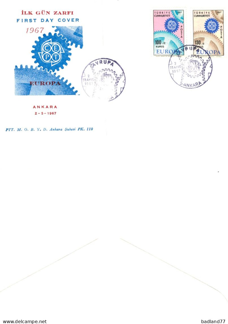 FDC -  Turkiye Turkey - Europa 1967 - Storia Postale