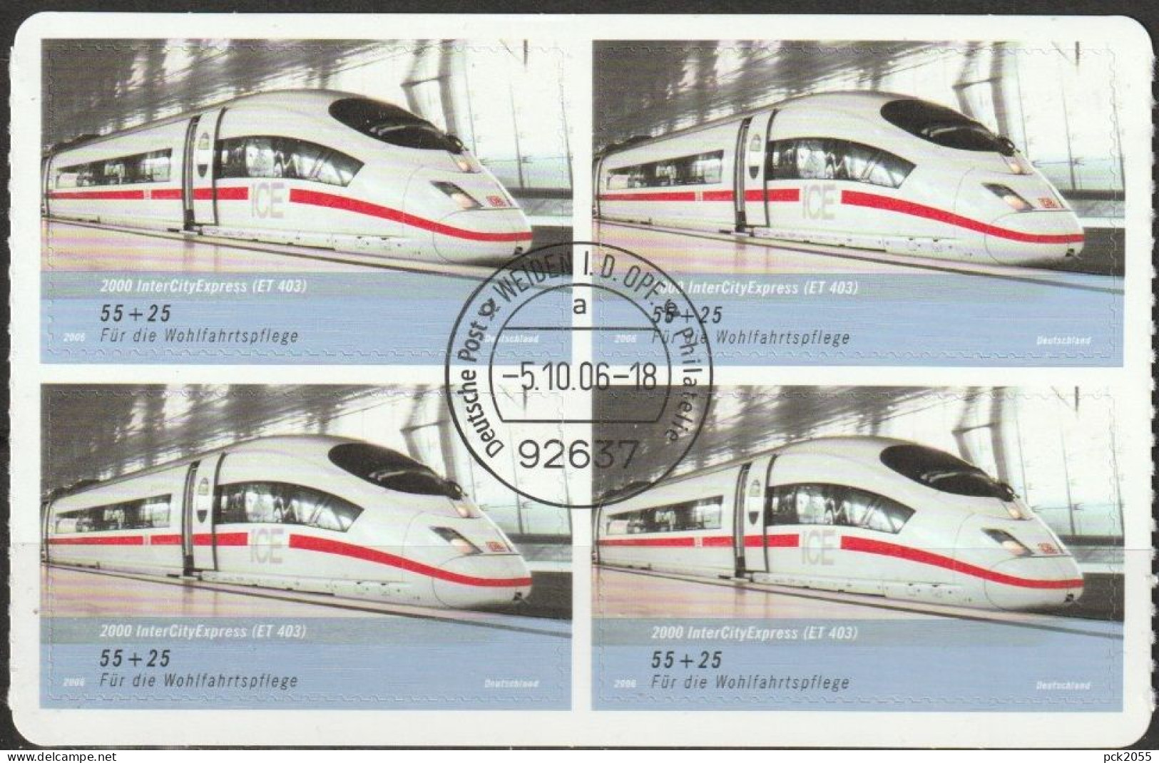 Deutschland 2006 Aus MH 64 Eisenbahnen In Deutschland Mi-Nr. 2567 4er Block O Gest. EST Weiden ( EK26/3 ) - Used Stamps