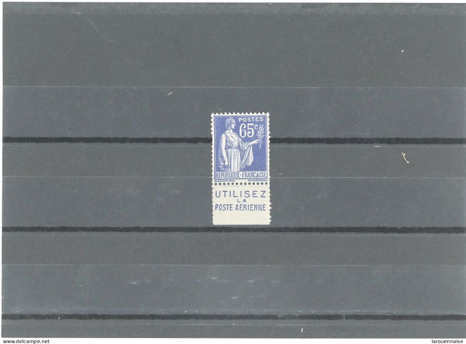BANDE PUB- N°365 TYPE II -PAIX 65c BLEU N**-PUB -POSTE AERIENNE -MAURY 247 - Unused Stamps