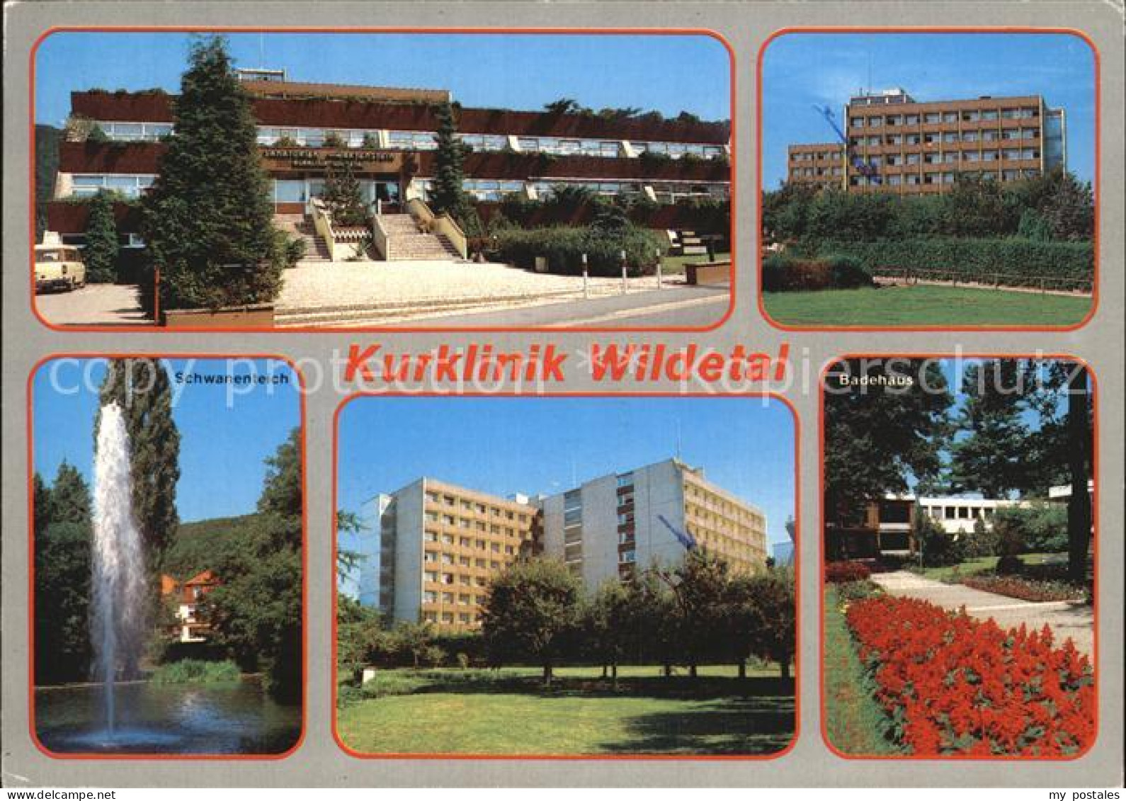 72508530 Reinhardshausen Kurklinik Wildetal Schwanenteich Fontaine Promenade Blu - Bad Wildungen