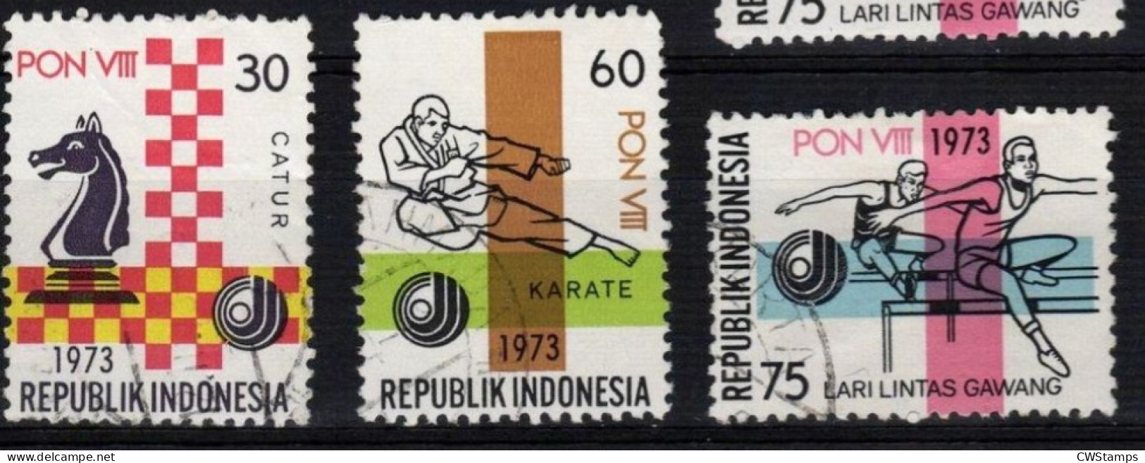.. Indonesie 1973  Zonnebloem 744/46 Used - Indonésie