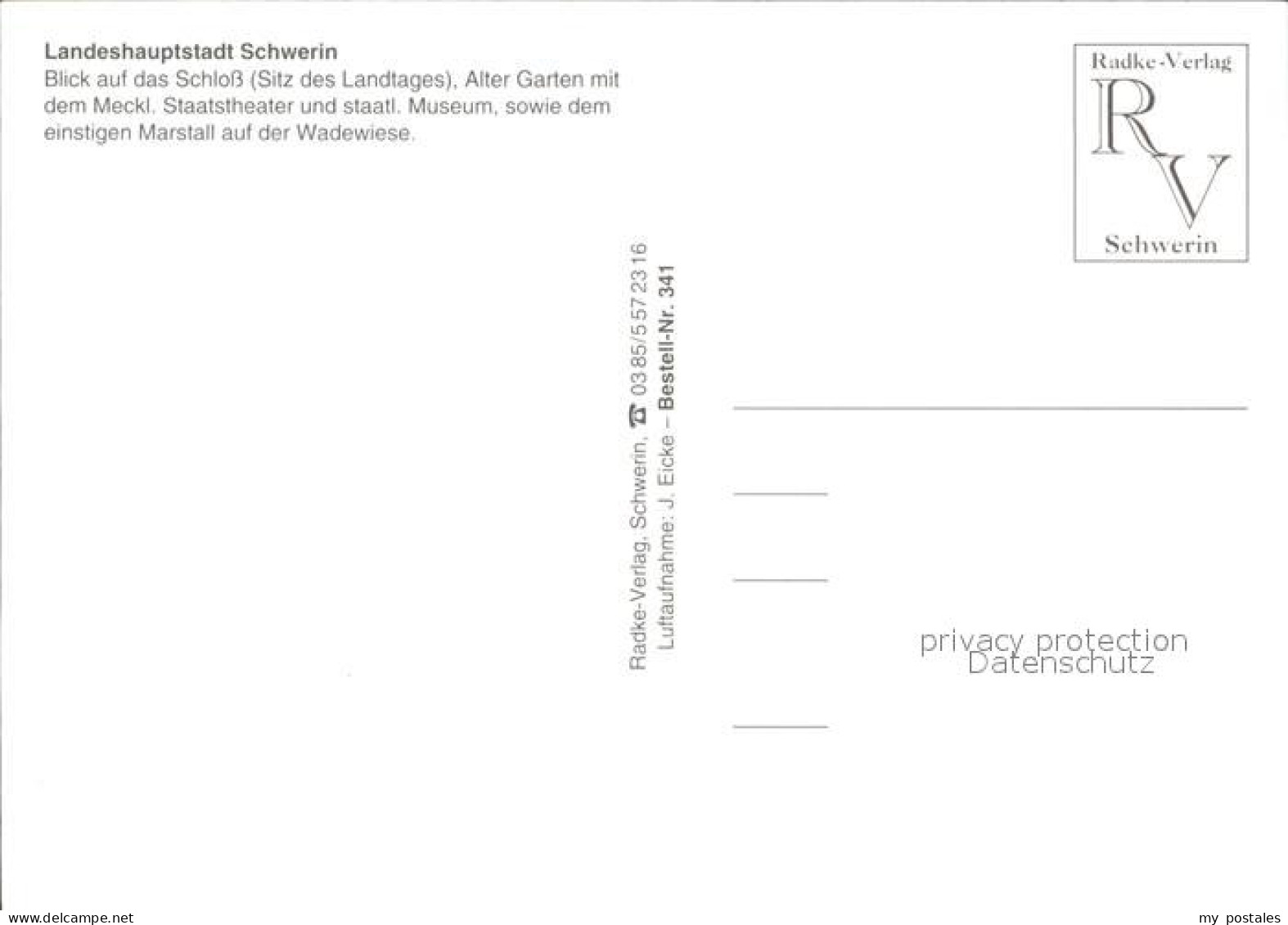 72508507 Schwerin Mecklenburg Schloss Sitz Des Landtages Landeshauptstadt Staats - Schwerin