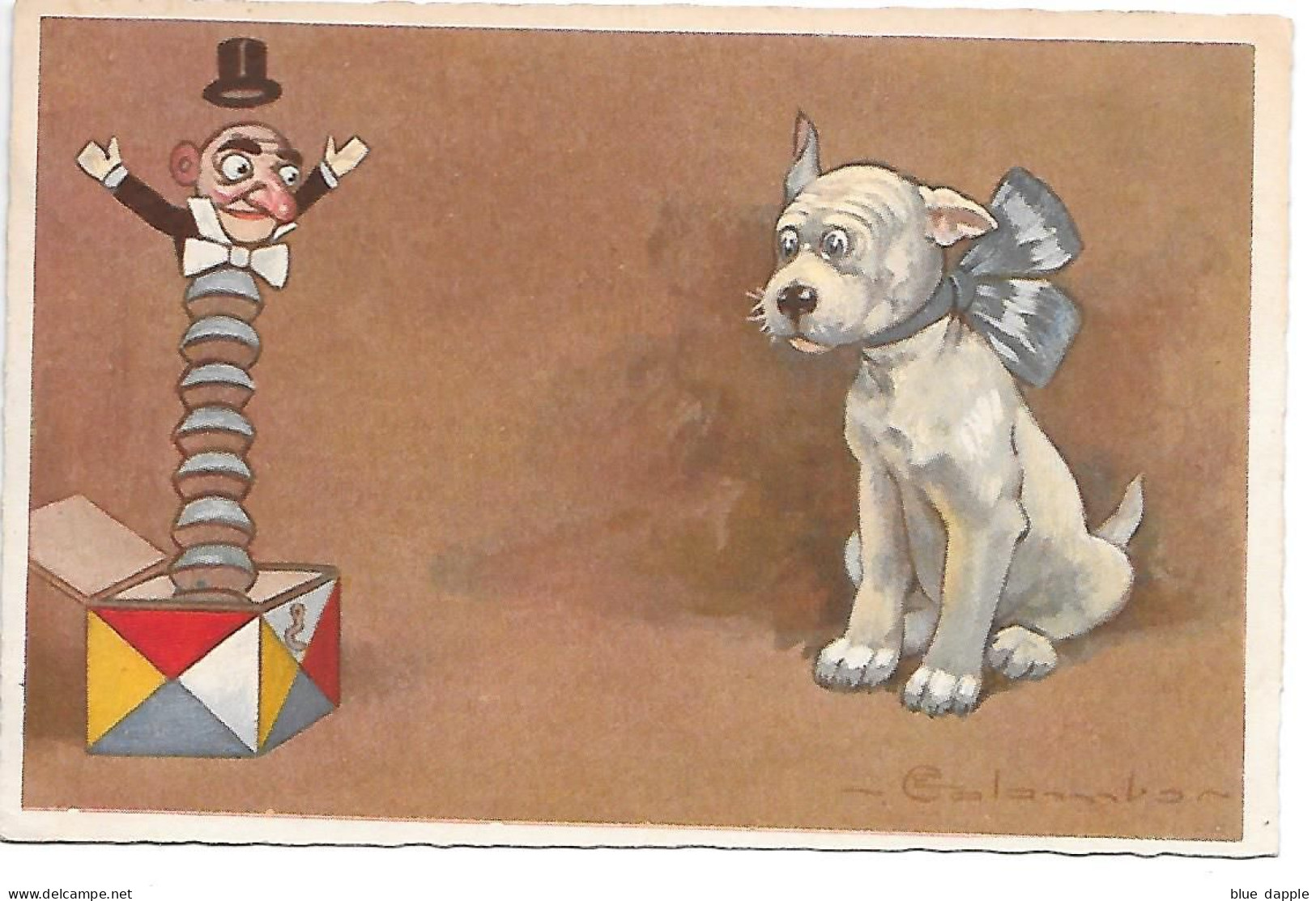 Illustrator - E. Colombo -  Jack In The Box, Toy, Jouet, Spielzeug, Chien, Dog, Hund, Cane, Bonzo - Colombo, E.