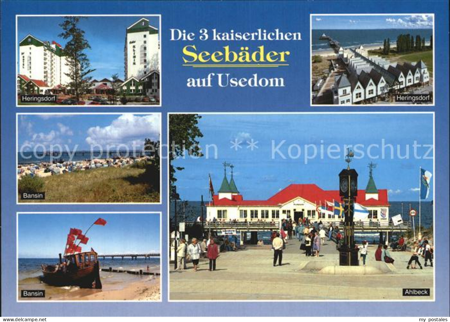 72508505 Insel Usedom Die 3 Kaiserlichen Seebaeder Heringsdorf Bansin Ahlbeck Se - Usedom