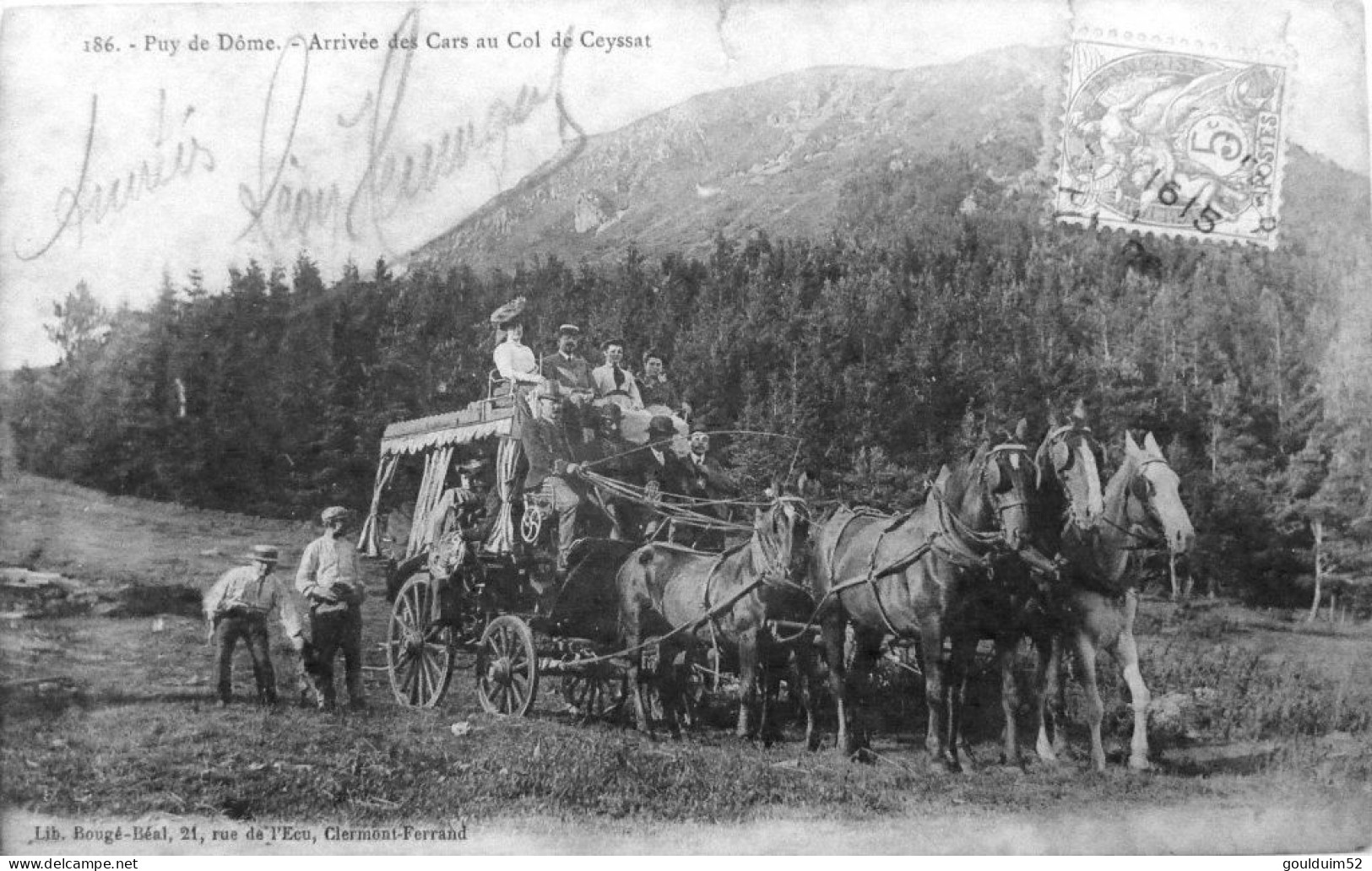 Puy De Dome : Arrivée Des Cars Au Col De Ceyssat - Other & Unclassified