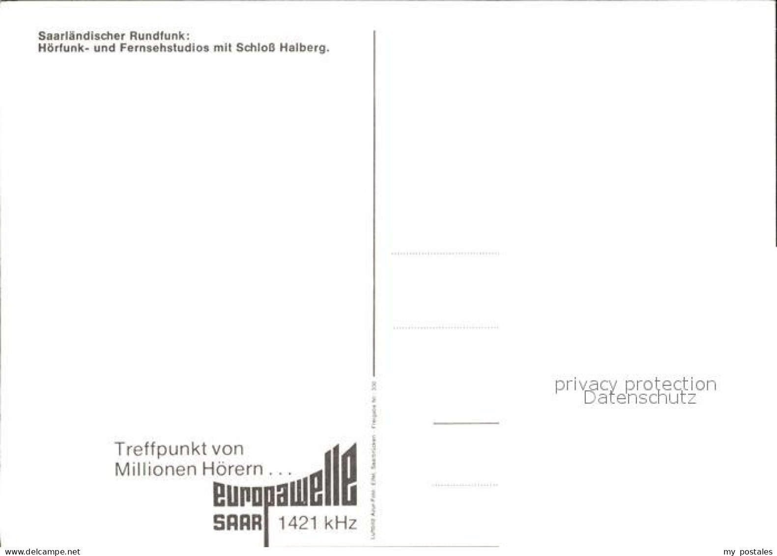 72508497 Saarbruecken Saarlaendischer Rundfunk Hoerfunk Und Fernsehstudios Schlo - Saarbruecken