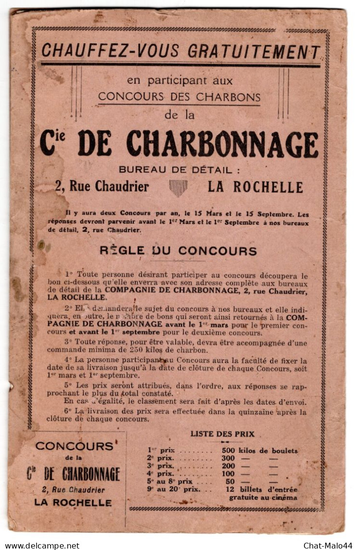 Jeu De L'oie Commercial De La Ville De La Rochelle. Offert Par Les Caves Bordelaises, Paul Serre, La Rochelle. 1935 - Reclame