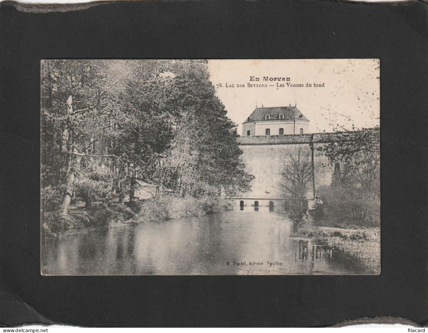 129099          Francia,     En   Morvan,   Lac  Des  Settons,   Les  Vannes  Du  Fond,  VG  1921 - Montsauche Les Settons