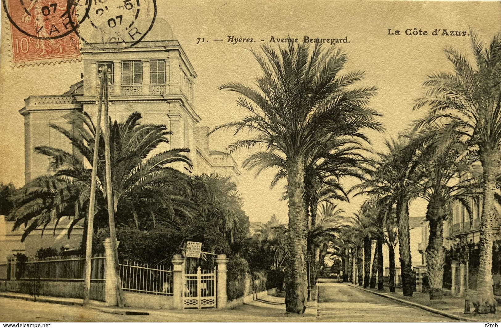 CPA (Var) HYERES. Avenue Beauregard (n°71) - Hyeres