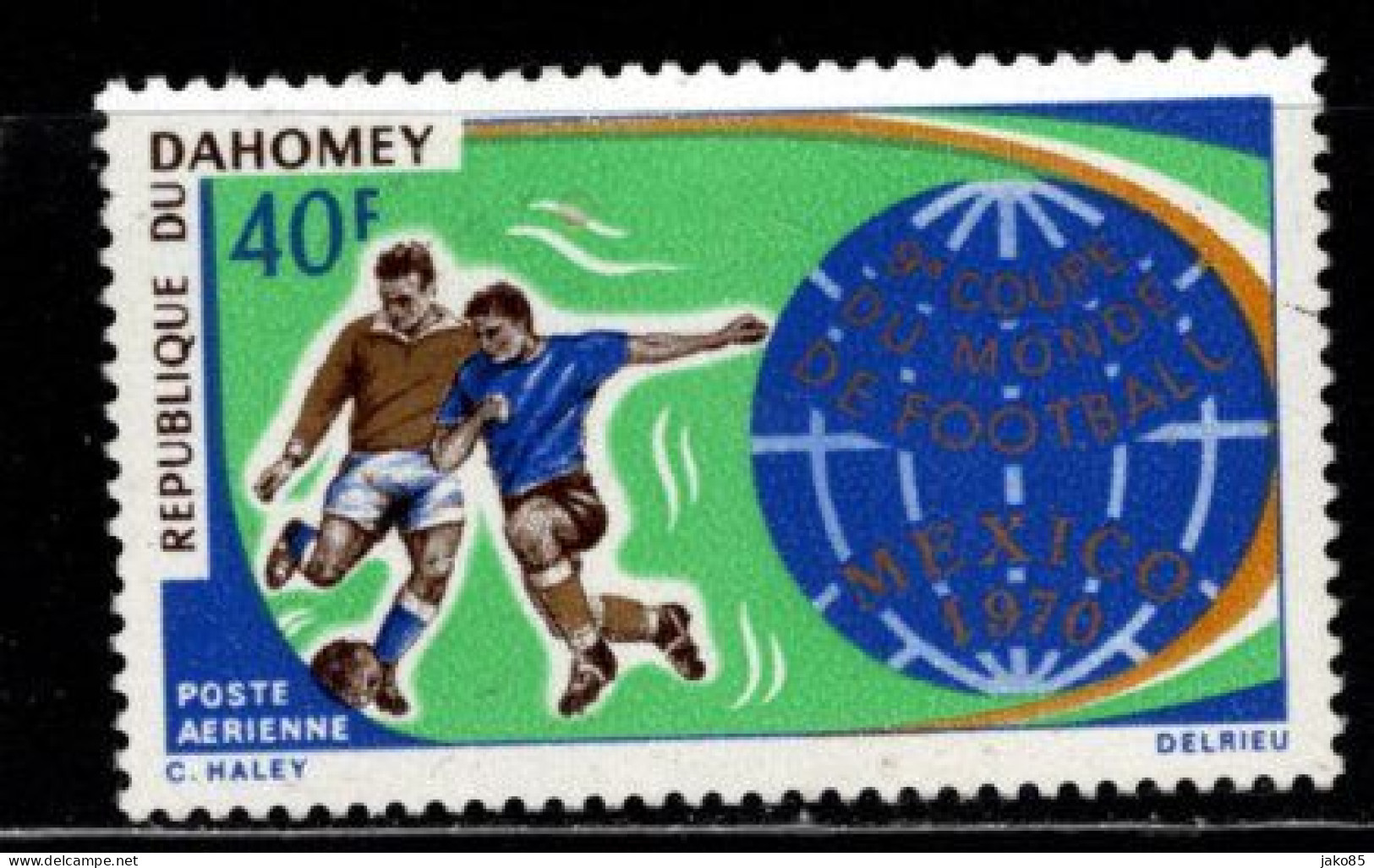 - DAHOMEY - 1970 - YT N° PA 124 - ** - Coupe Du Monde Foot - Benin - Dahomey (1960-...)