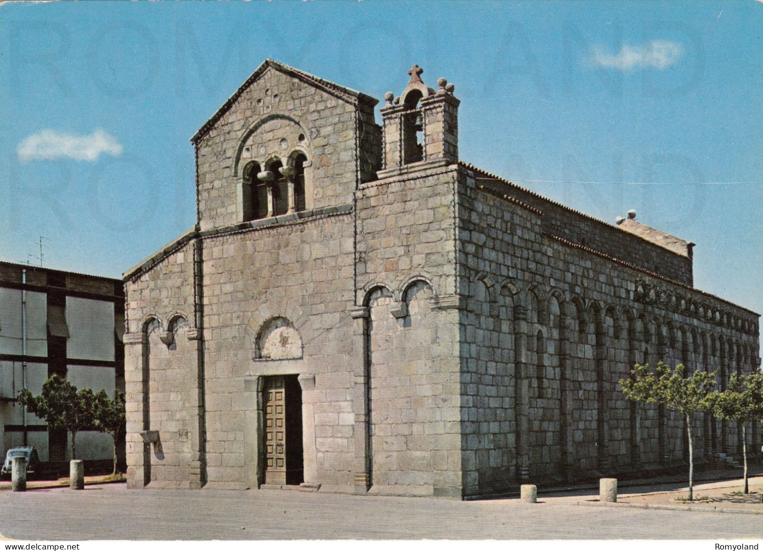 CARTOLINA  C16 OLBIA,SARDEGNA-LA CHIESA DI S.SIMPLICIO-STORIA,MEMORIA,CULTURA,IMPERO ROMANO,BELLA ITALIA,VIAGGIATA 1980 - Olbia