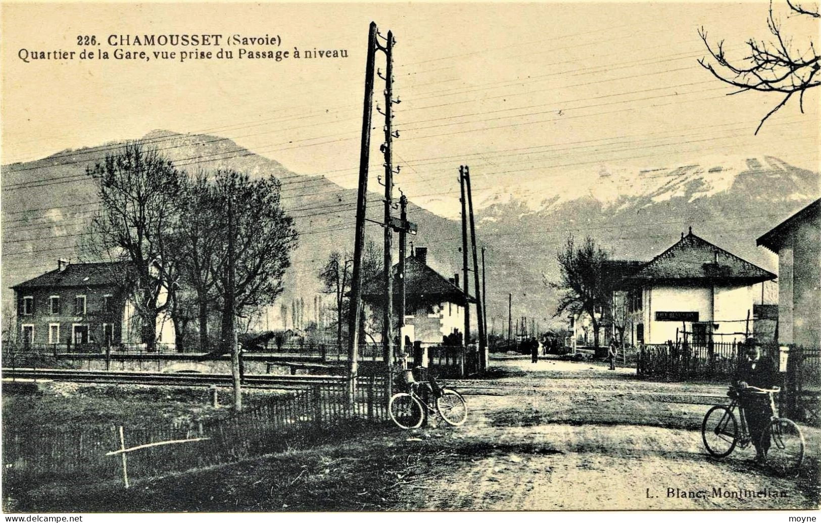2553 - Savoie -  CHAMOUSSET  -  QUARTIER DE LA GARE - LE PASSAGE A NIVEAU    Circulée En 1922 - Other & Unclassified