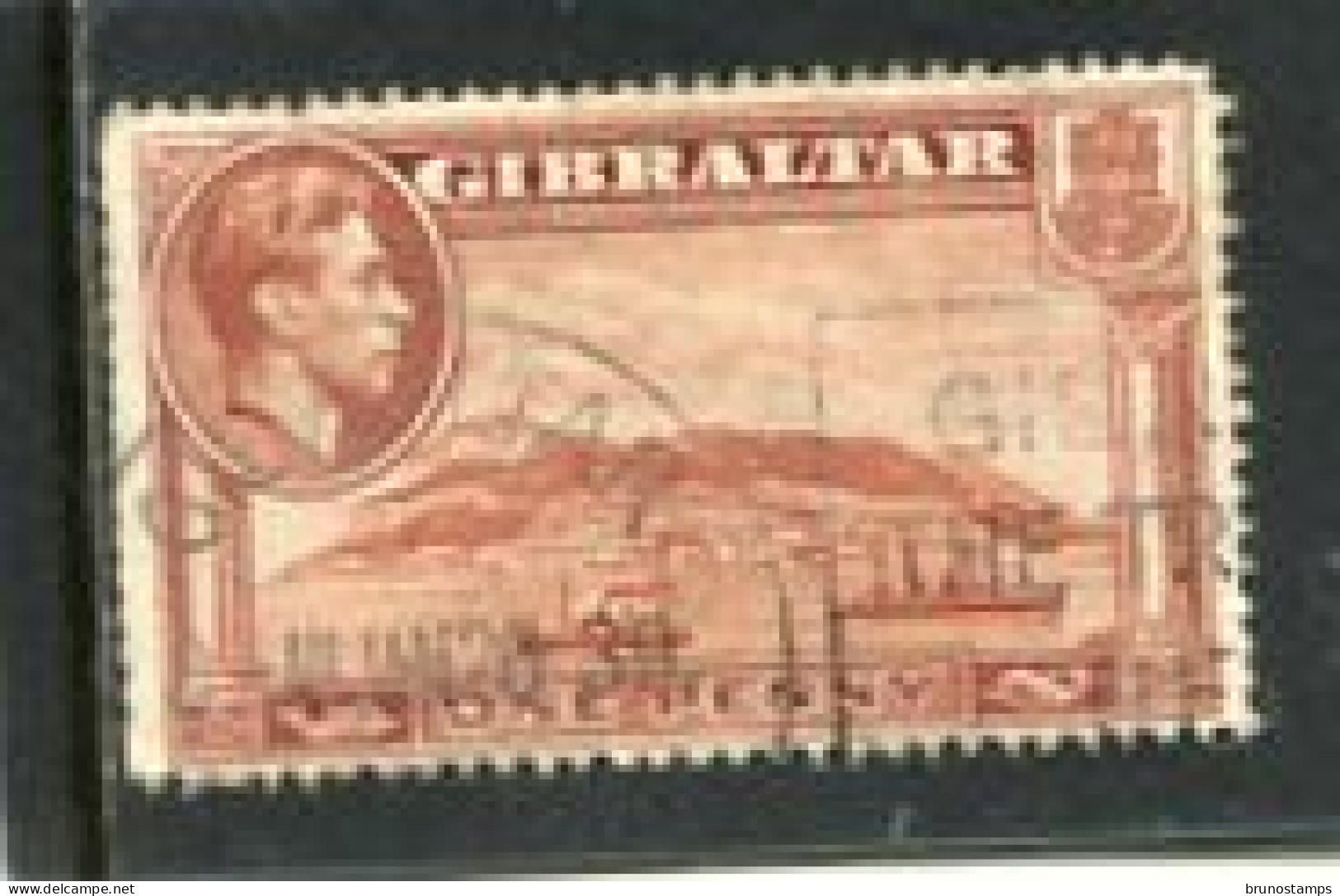 GIBRALTAR - 1938  GEORGE VI   1d  BROWN RED  PERF 14  FINE USED - Gibraltar