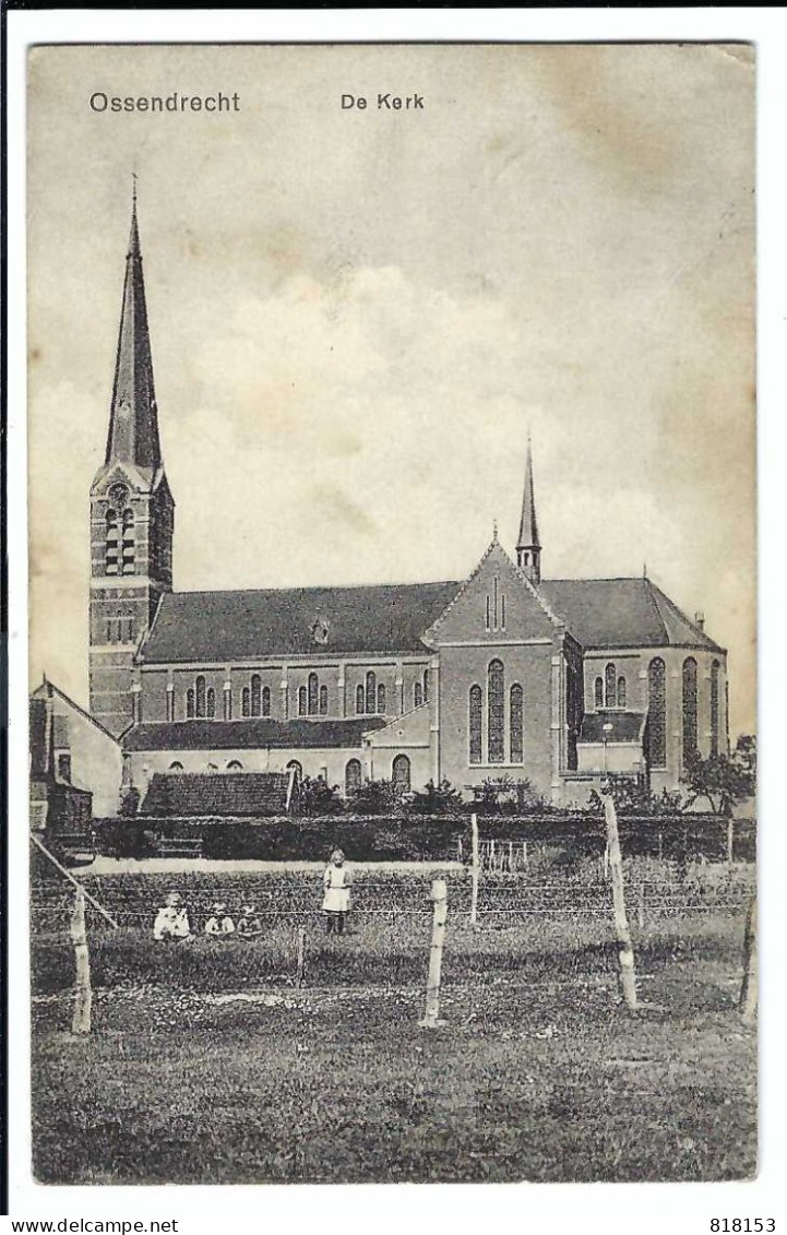 Ossendrecht    De Kerk  1913  (toestand Zie Scan) - Other & Unclassified