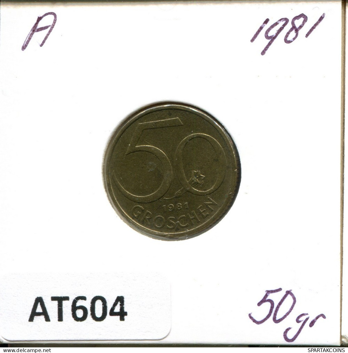 50 GROSCHEN 1981 AUSTRIA Coin #AT604.U.A - Austria