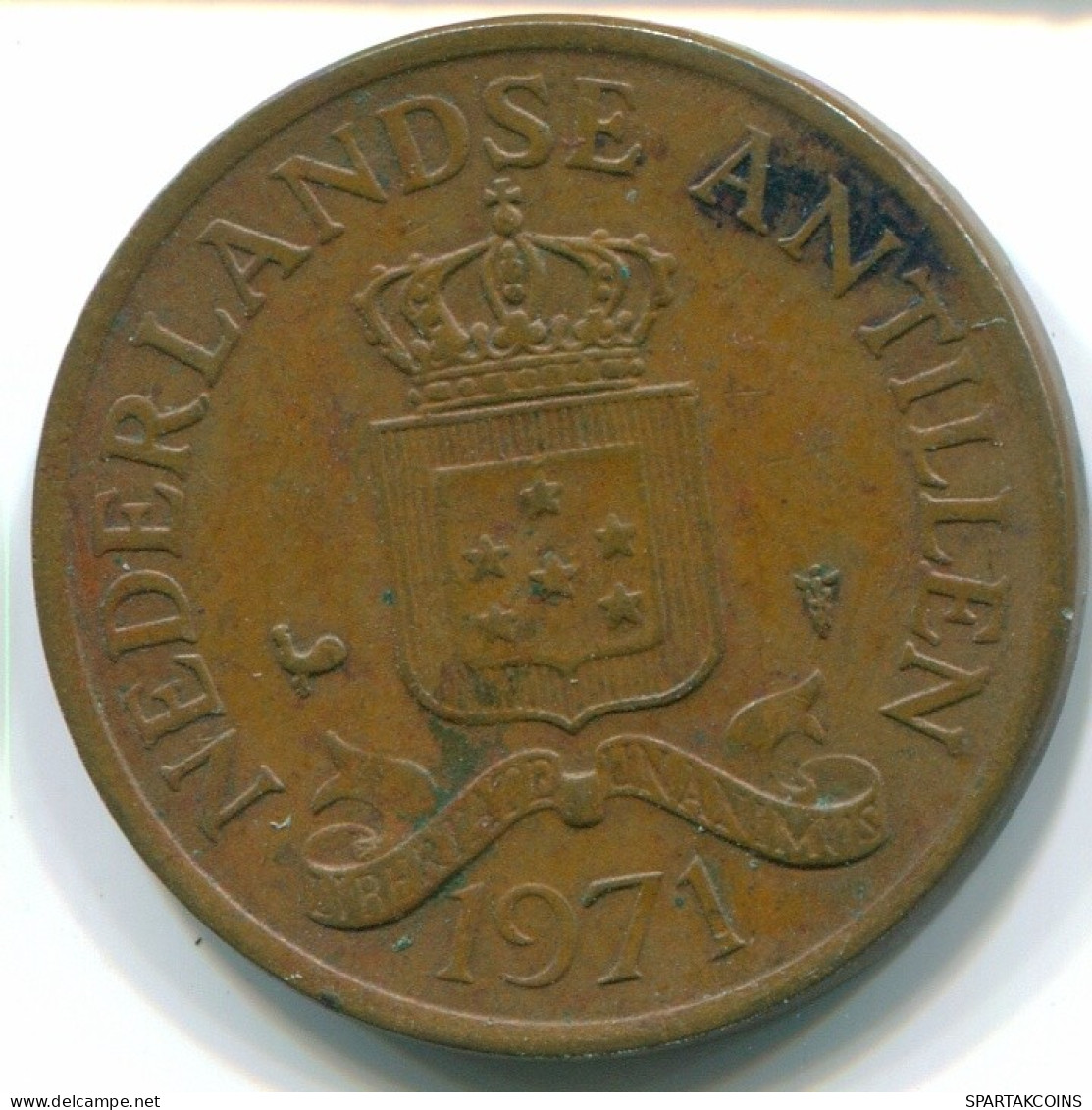 2 1/2 CENT 1971 NETHERLANDS ANTILLES Bronze Colonial Coin #S10499.U.A - Nederlandse Antillen