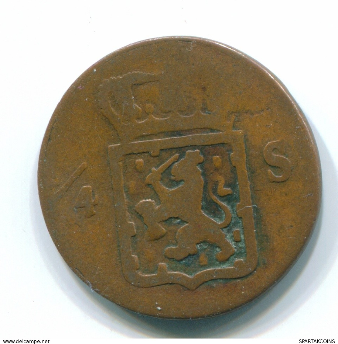 1/4 STUIVER 1825 SUMATRA NETHERLANDS EAST INDIES Copper Colonial Coin #S11664.U.A - Indes Néerlandaises