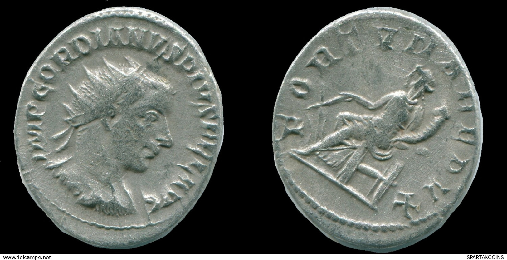 GORDIAN III AR ANTONINIANUS ANTIOCH Mint AD 243 FORTVNA REDVX #ANC13167.35.F.A - The Military Crisis (235 AD To 284 AD)