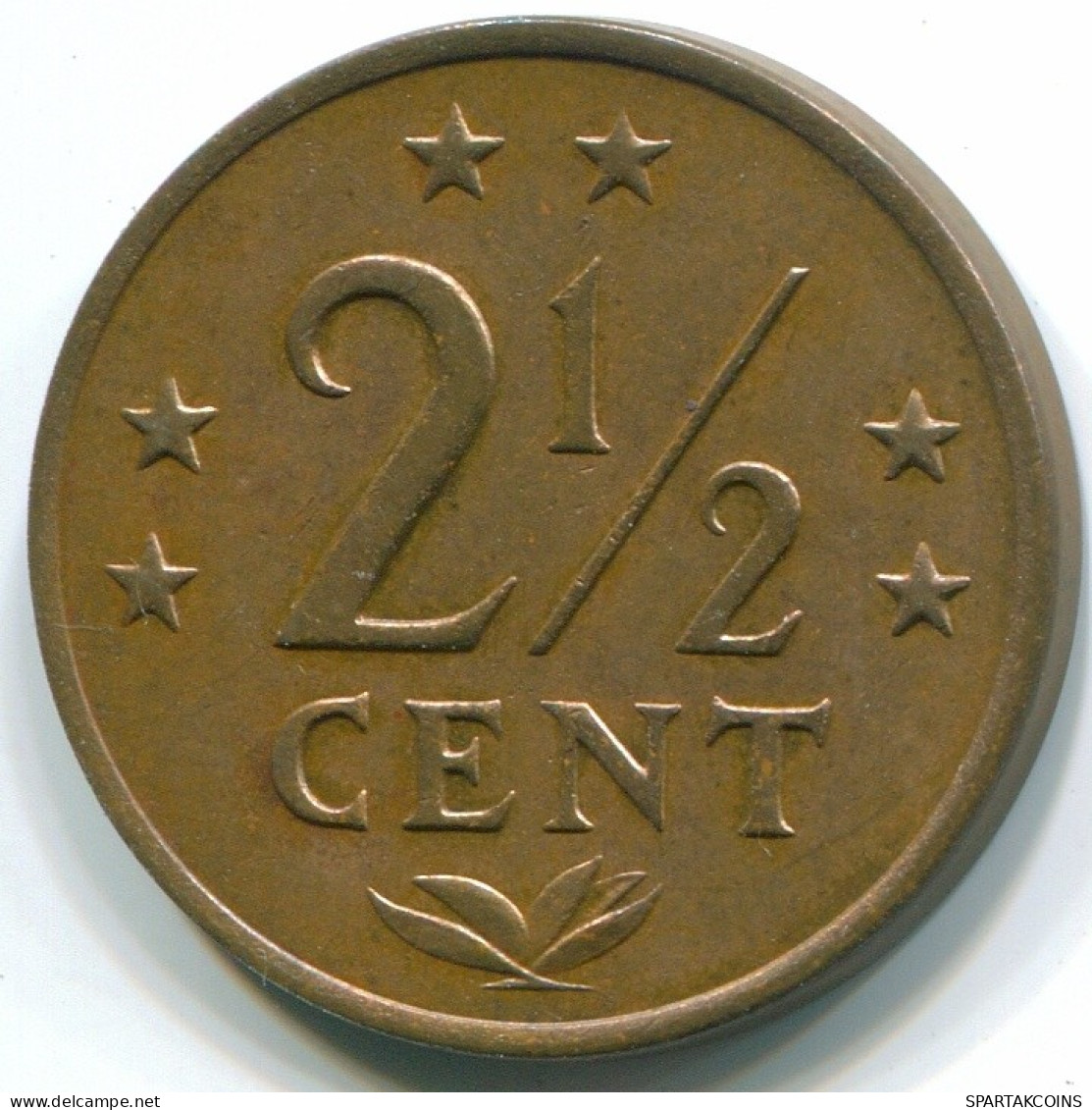 2 1/2 CENT 1971 ANTILLAS NEERLANDESAS Bronze Colonial Moneda #S10489.E.A - Netherlands Antilles