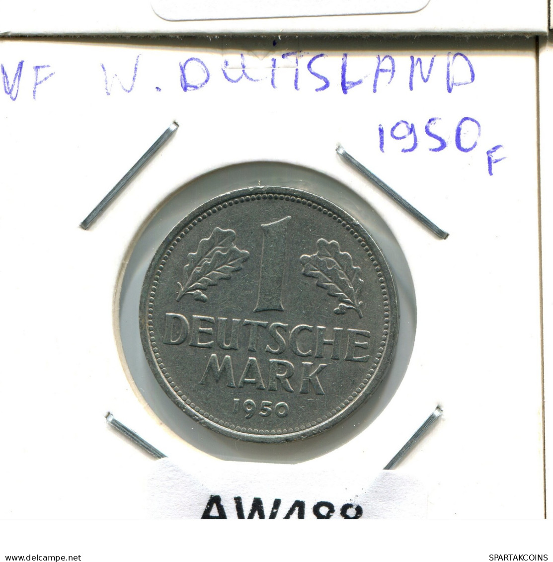 1 DM 1950 F GERMANY Coin #AW488.U.A - 1 Marco