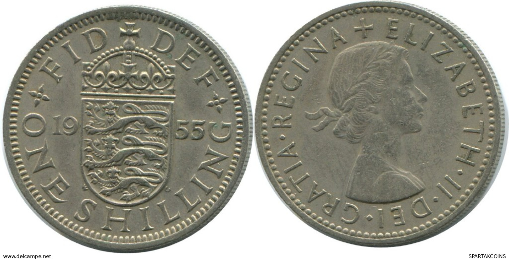 SHILLING 1955 UK GREAT BRITAIN Coin #AG983.1.U.A - I. 1 Shilling