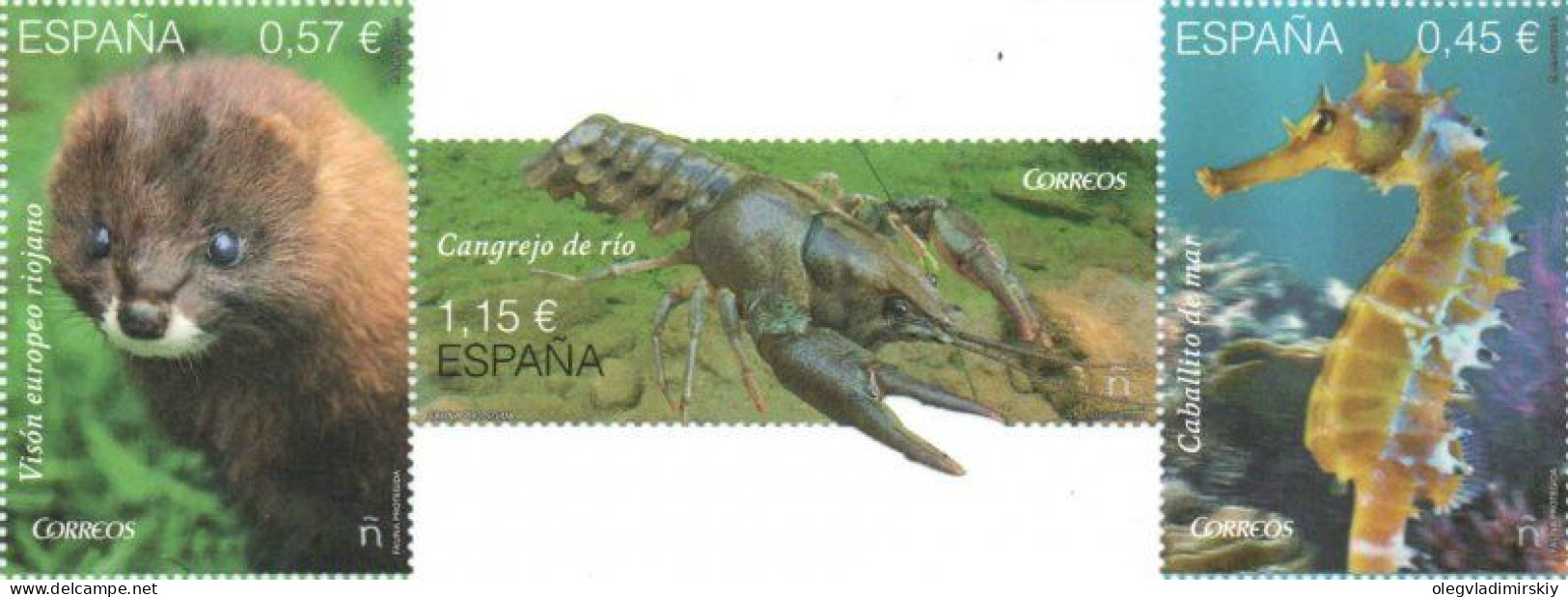 Spain Espagne Spanien 2016 Rare Fauna Set Of 3 Stamps In Strip MNH - Neufs
