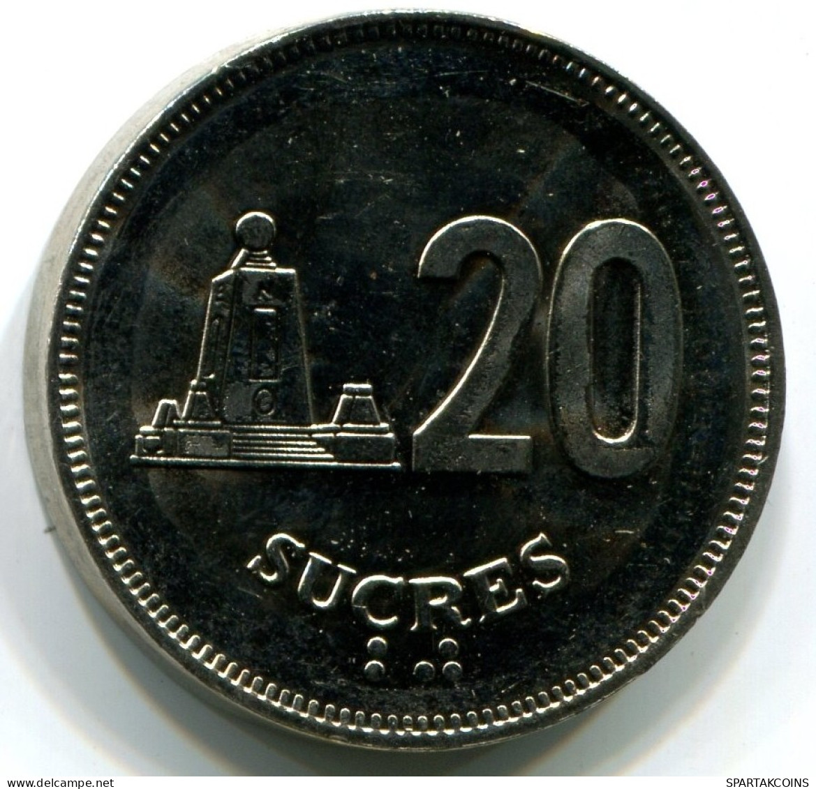 20 SUCRE 1991 ECUADOR UNC Coin #W11118.U.A - Ecuador