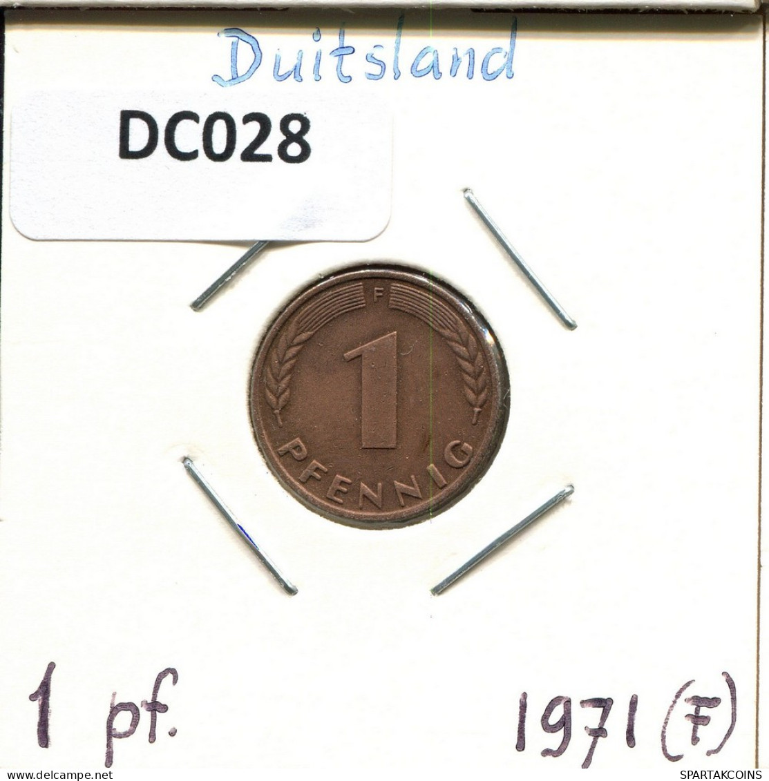 1 PFENNIG 1971 F BRD DEUTSCHLAND Münze GERMANY #DC028.D.A - 1 Pfennig