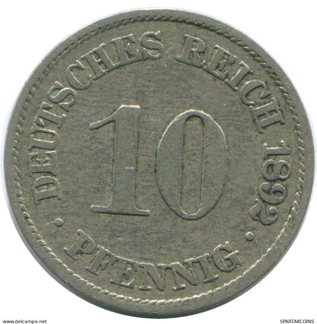 10 PFENNIG 1892 A GERMANY Coin #AE478.U.A - 10 Pfennig