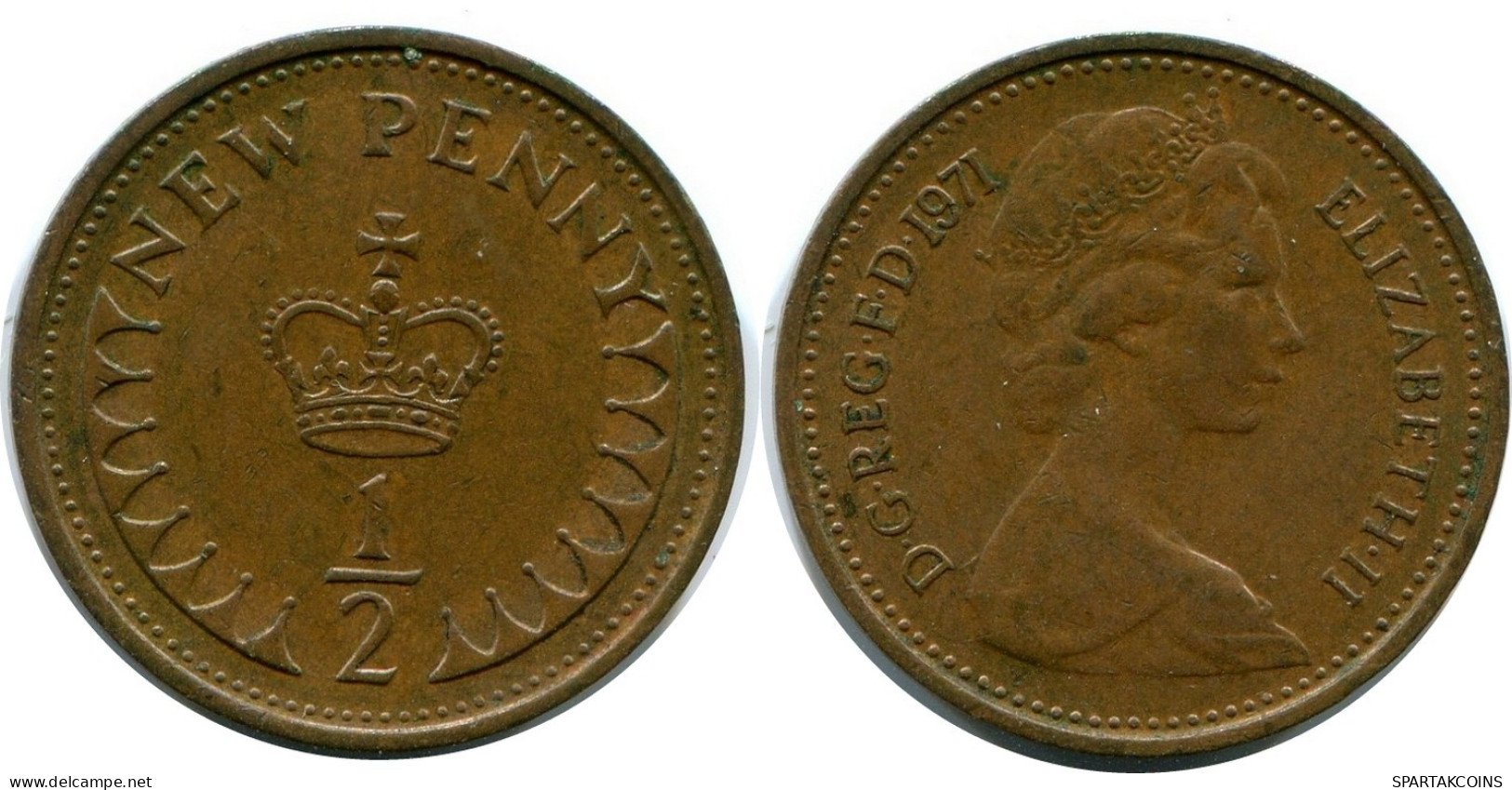 PENNY 1971 UK GBAN BRETAÑA GREAT BRITAIN Moneda #AX094.E.A - 1 Penny & 1 New Penny