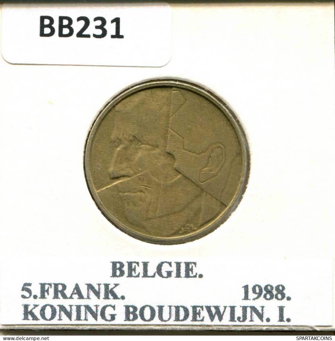 5 FRANCS 1988 DUTCH Text BELGIUM Coin #BB231.U.A - 5 Francs