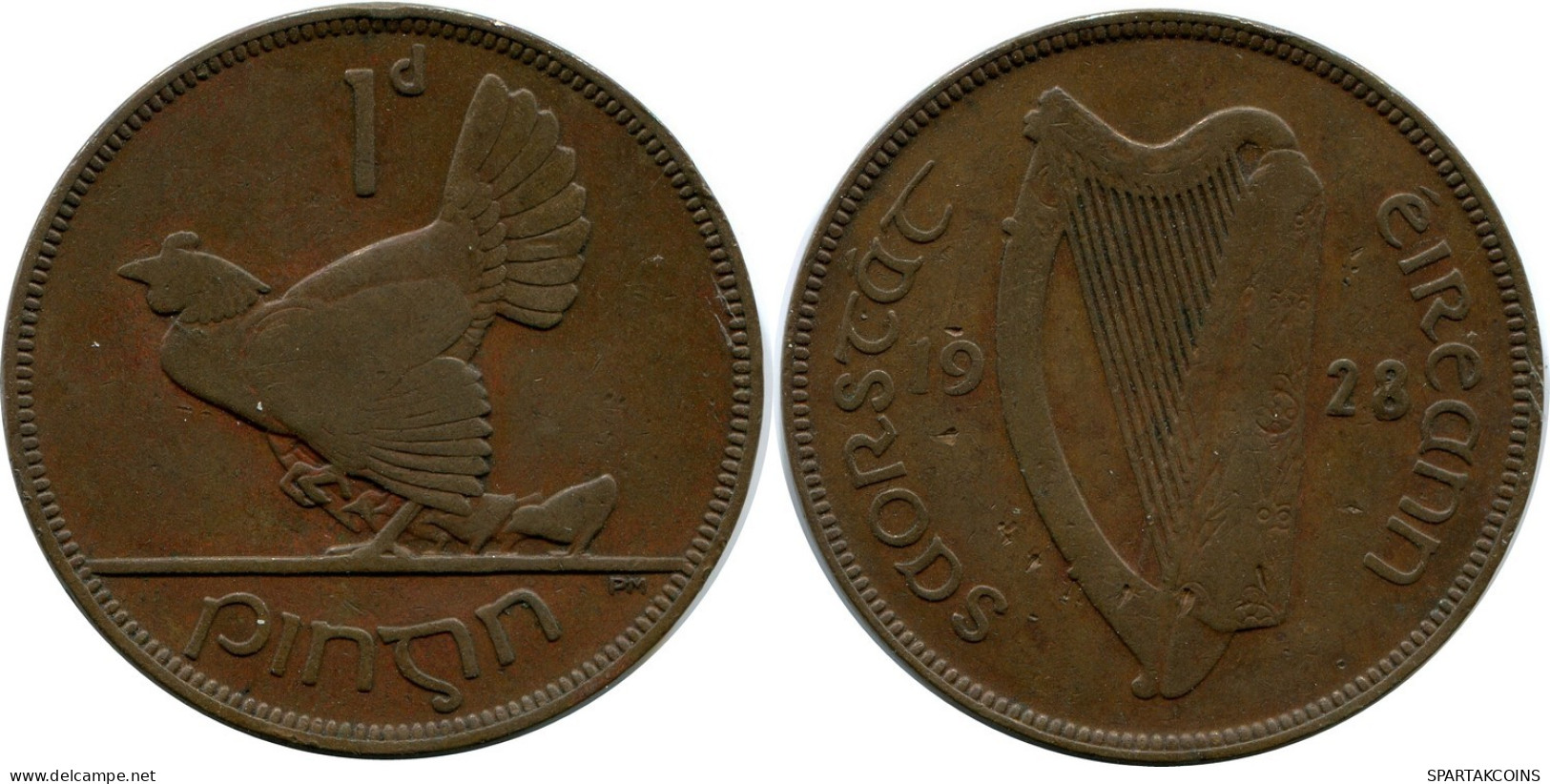 1 PENNY 1928 IRLANDE IRELAND Pièce #AY270.2.F.A - Irland