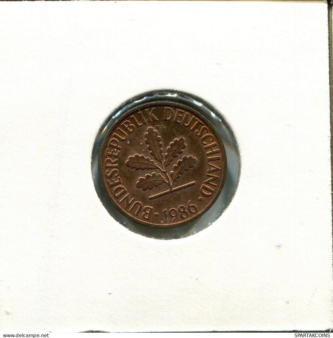 2 PFENNIG 1986 F WEST & UNIFIED GERMANY Coin #AU711.U.A - 2 Pfennig