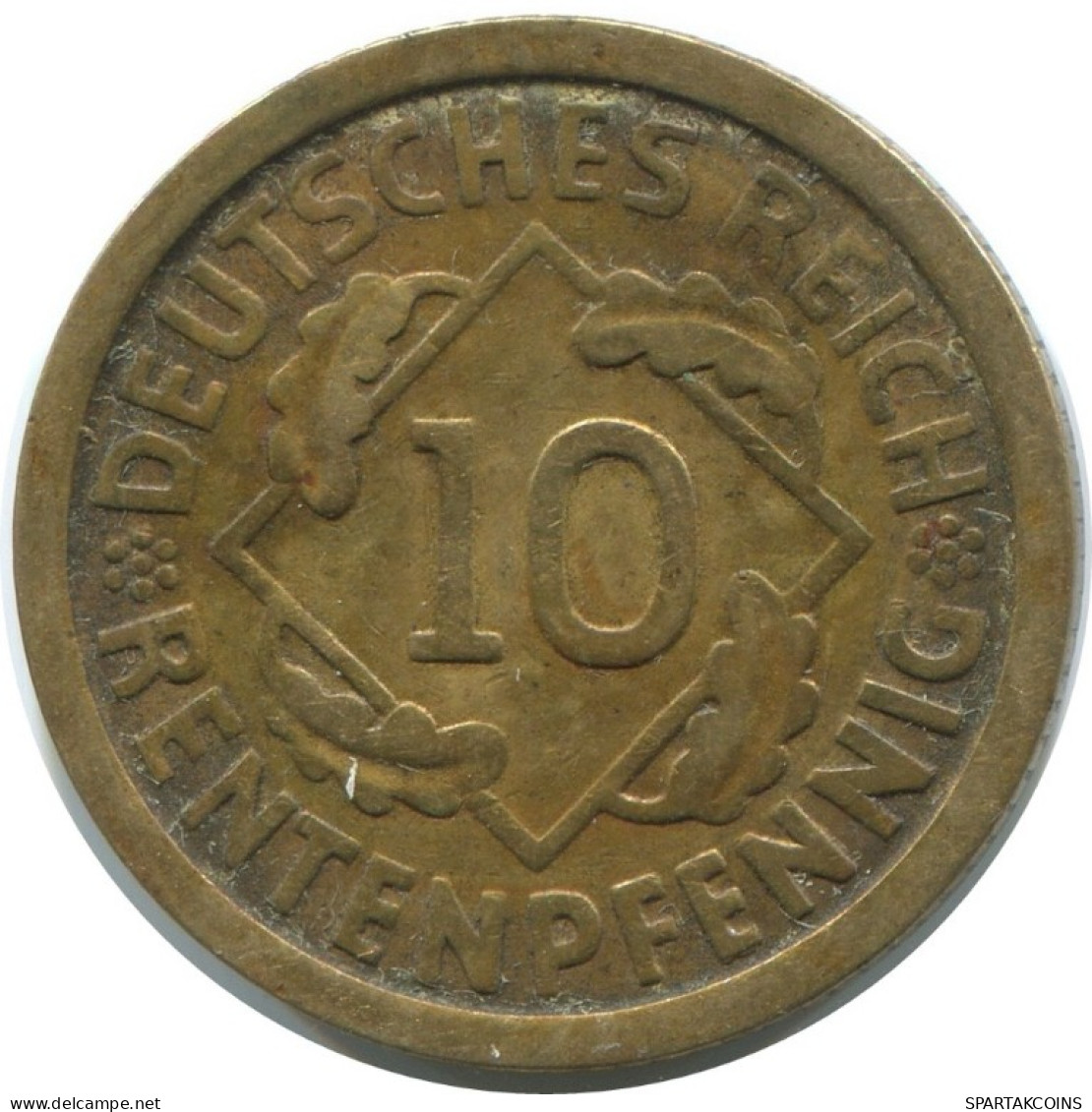 10 RENTENPFENNIG 1924 F ALLEMAGNE Pièce GERMANY #AE362.F.A - 10 Renten- & 10 Reichspfennig