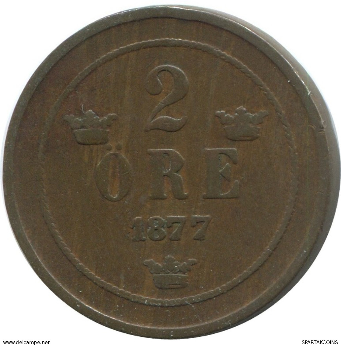 2 ORE 1877 SUECIA SWEDEN Moneda #AC950.2.E.A - Schweden
