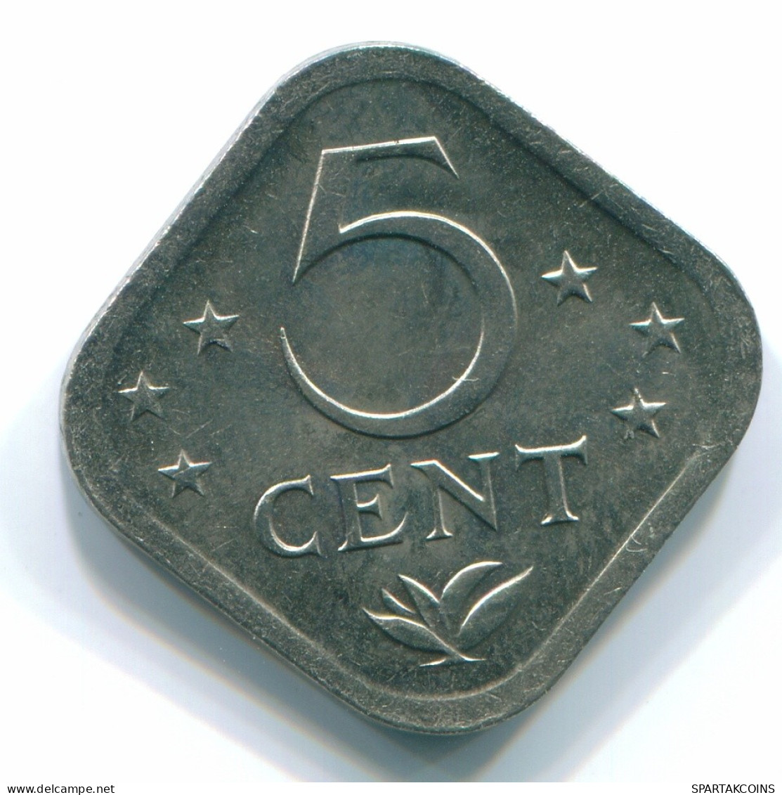 5 CENTS 1980 ANTILLAS NEERLANDESAS Nickel Colonial Moneda #S12309.E.A - Antille Olandesi