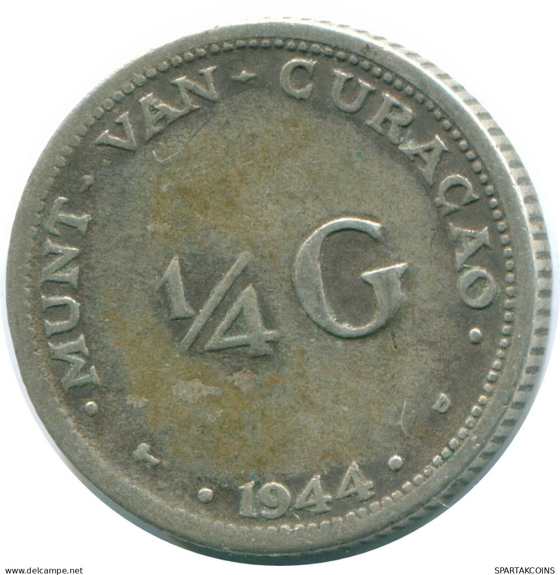 1/4 GULDEN 1944 CURACAO NEERLANDÉS NETHERLANDS PLATA Colonial #NL10601.4.E.A - Curaçao