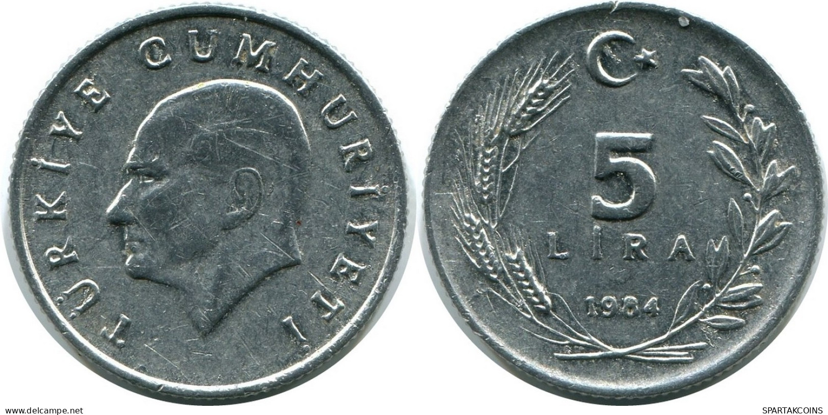 5 LIRA 1984 TÜRKEI TURKEY UNC Münze #M10289.D.A - Turchia