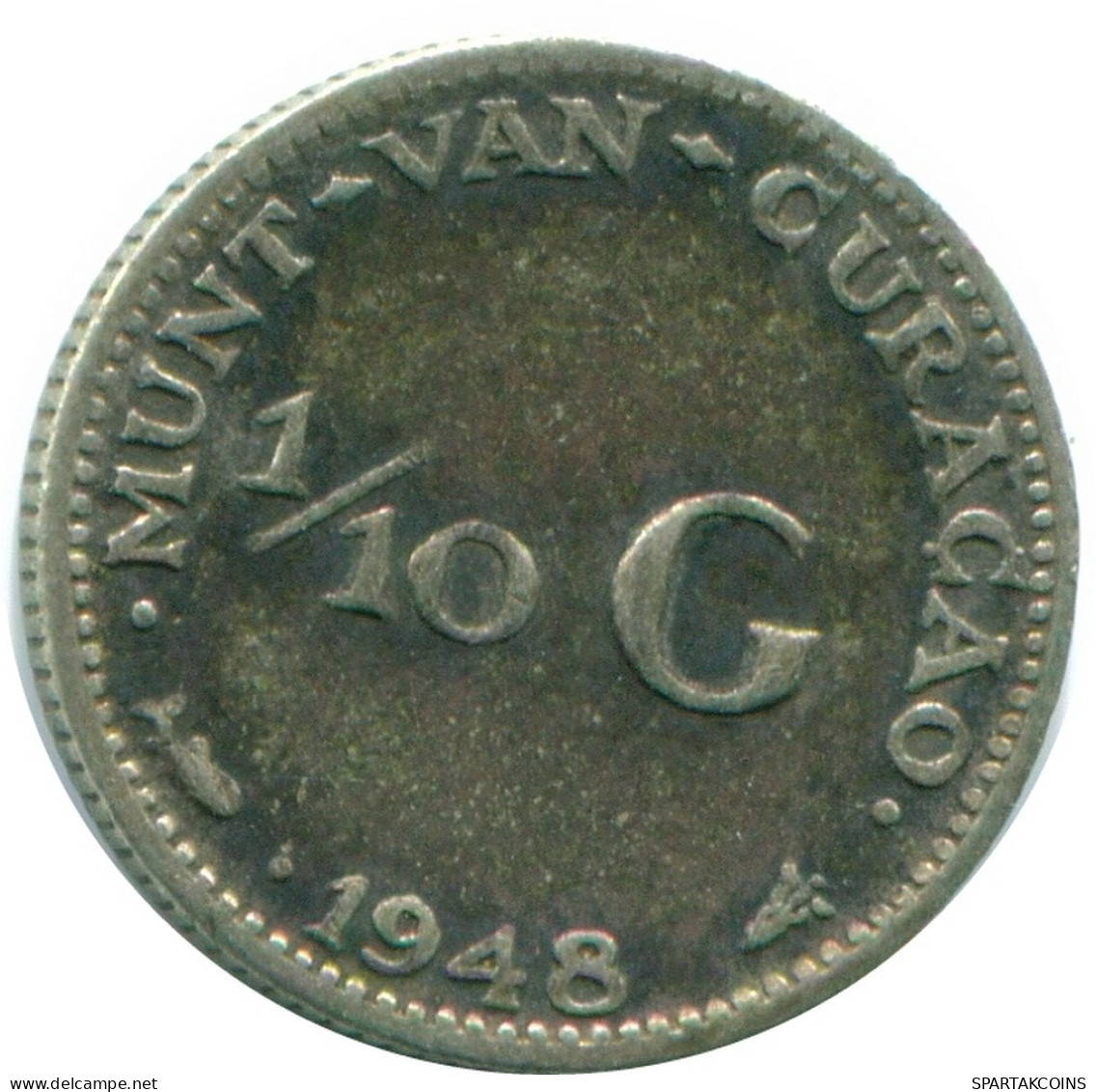 1/10 GULDEN 1948 CURACAO NIEDERLANDE SILBER Koloniale Münze #NL12026.3.D.A - Curaçao