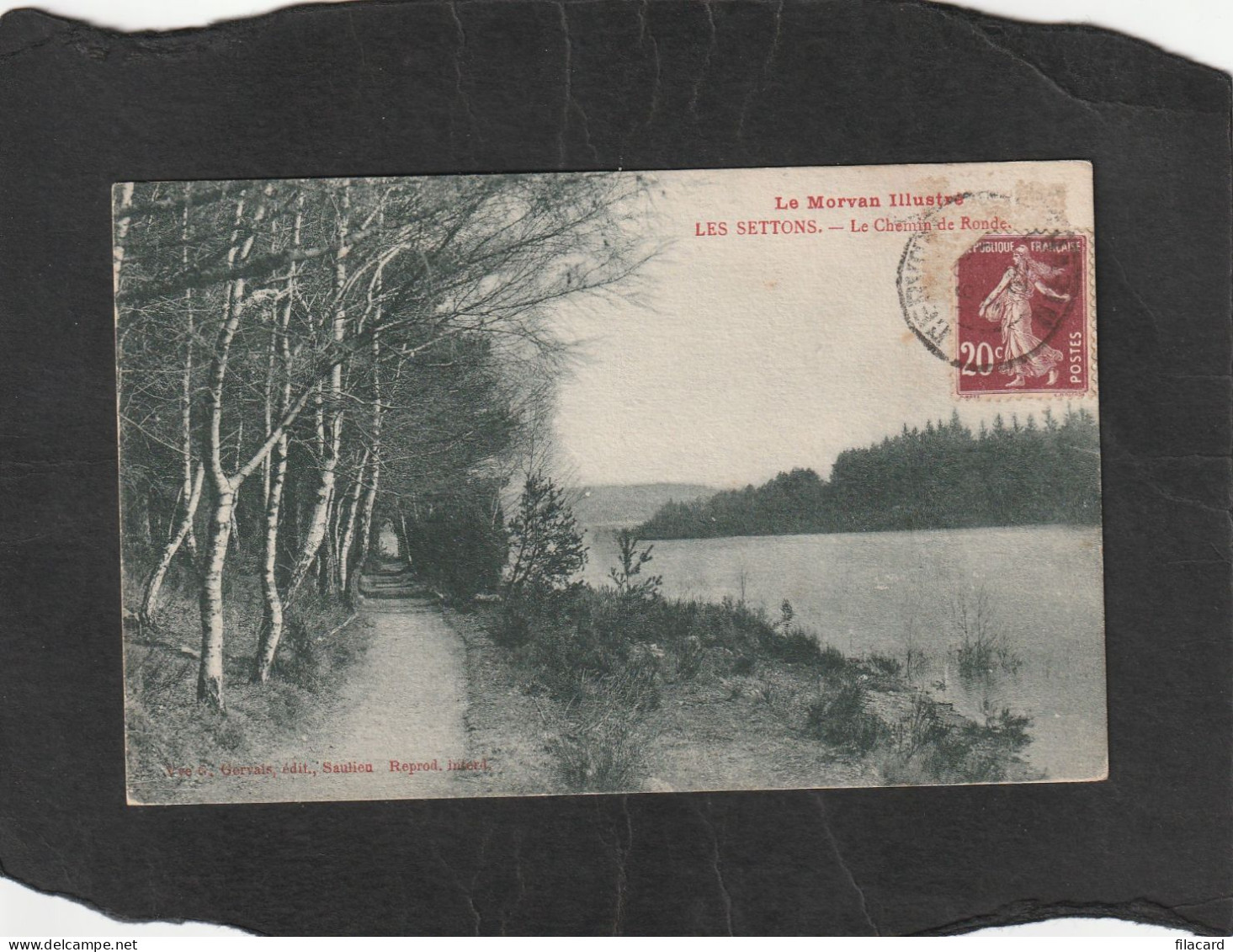 129102          Francia,     Morvan,   Les  Settons,     Le   Chemin  De  Ronde,   VG  1925 - Montsauche Les Settons