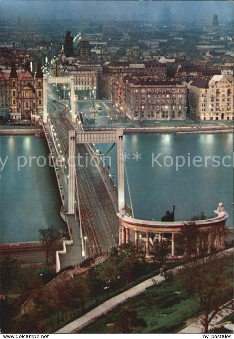 72507476 Budapest Blick Vom Gellertberg Auf Donaubruecke Budapest - Ungheria