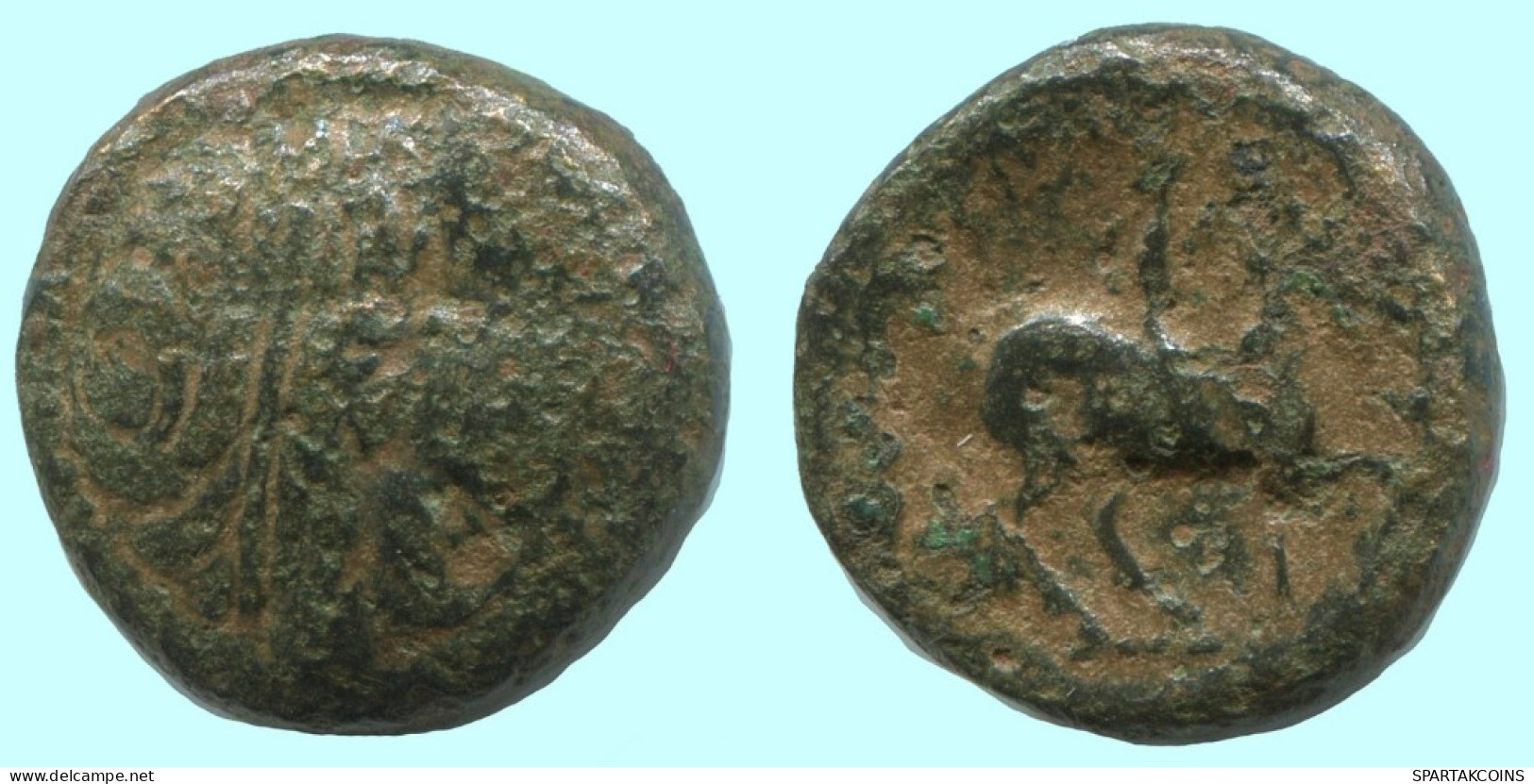 HORSEMAN Authentique ORIGINAL GREC ANCIEN Pièce 5.5g/17mm #AF932.12.F.A - Griechische Münzen