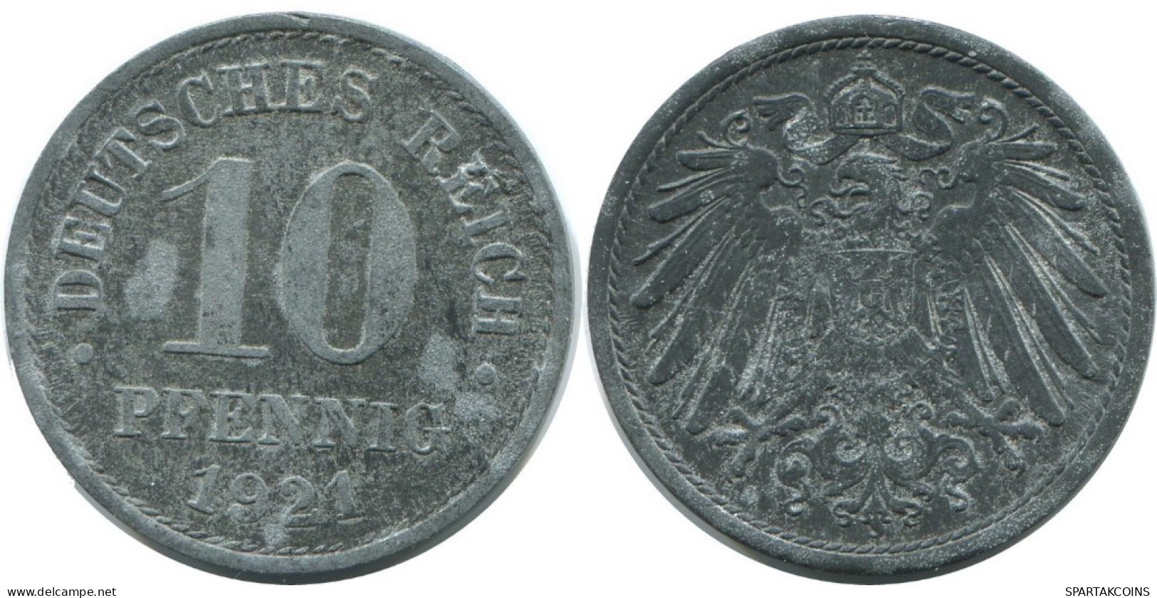 10 PFENNIG 1921 ALLEMAGNE Pièce GERMANY #AD521.9.F.A - 10 Renten- & 10 Reichspfennig