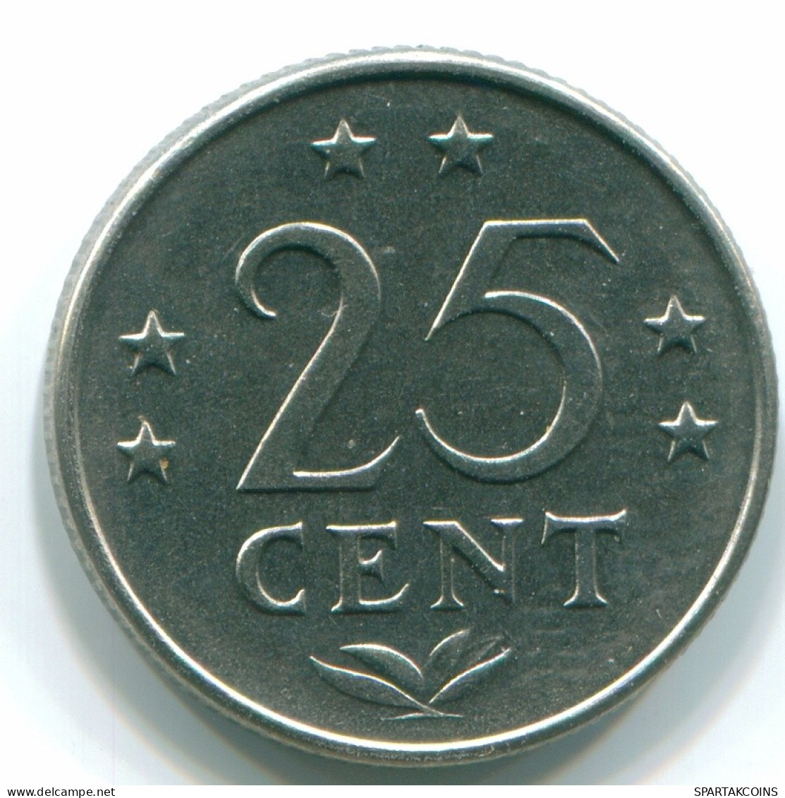 25 CENTS 1971 NIEDERLÄNDISCHE ANTILLEN Nickel Koloniale Münze #S11541.D.A - Netherlands Antilles